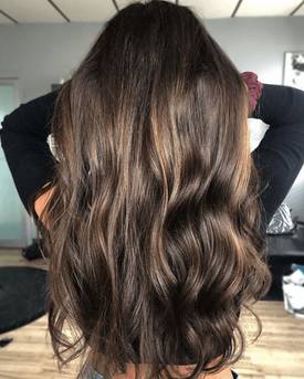 Brown wig with yellow tips top